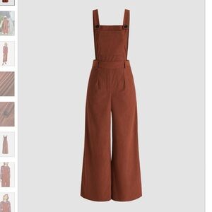 NWT Cider Corduroy Jumpsuit Overalls Orange Small / US 4